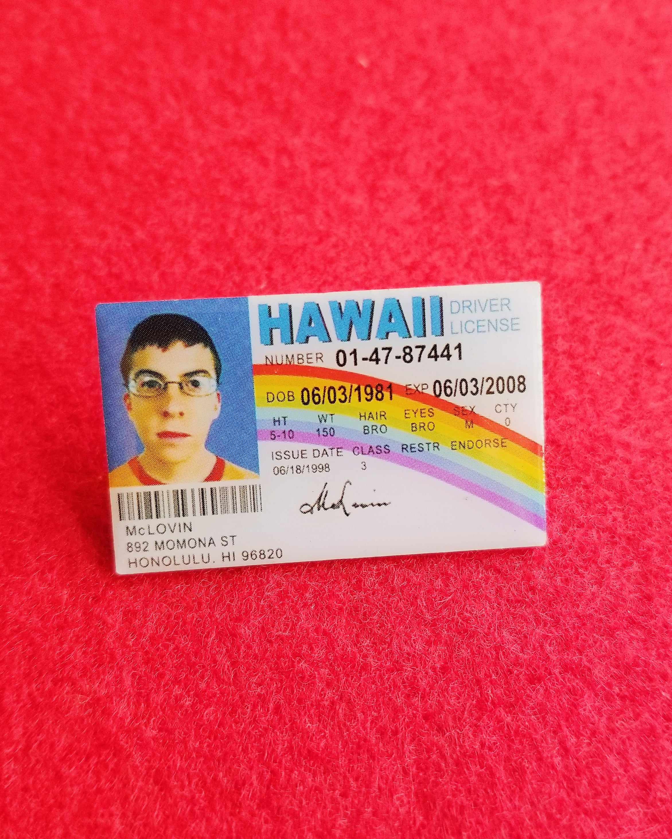 I Am McLovin! Pin